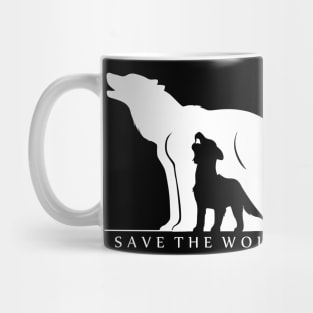 Save the Wolves (Black) Mug